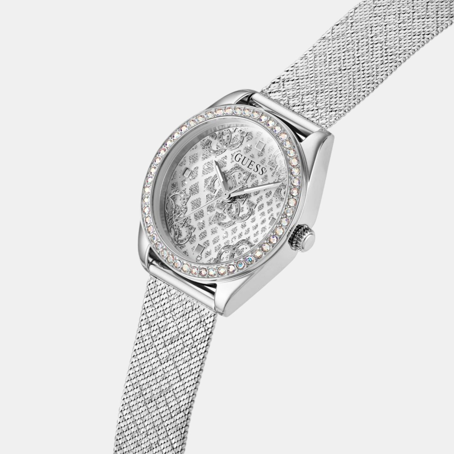 Trend Women Quartz Silver Dial Analog Mesh Watch GW0748L1