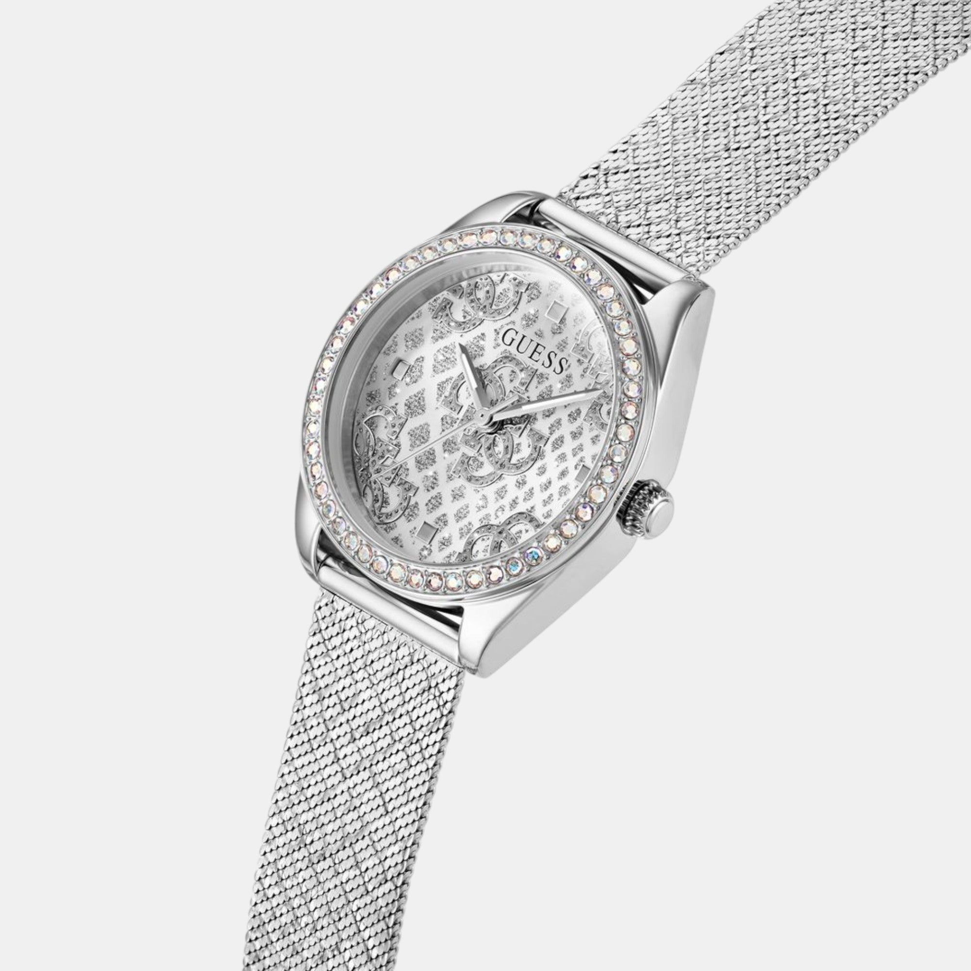 Guess Women Round Silver watch