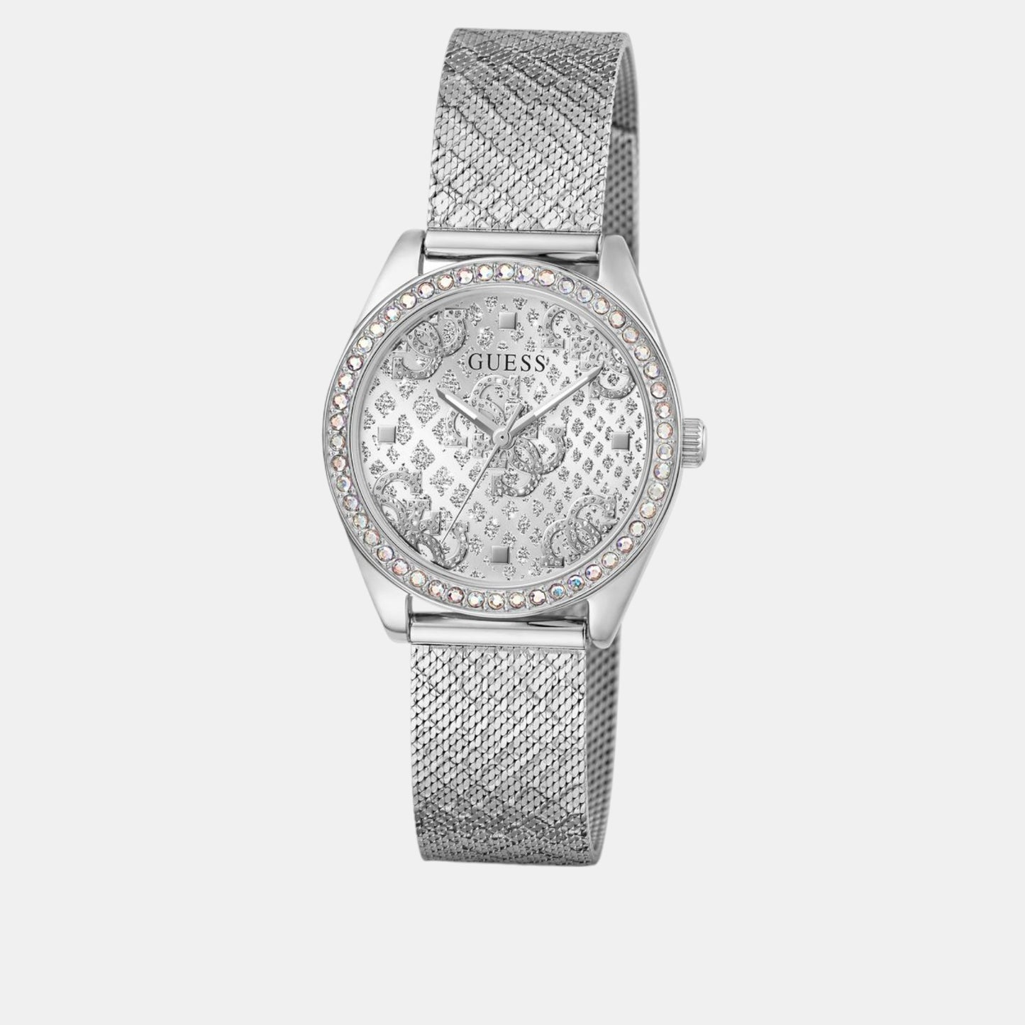 Trend Women Quartz Silver Dial Analog Mesh Watch GW0748L1