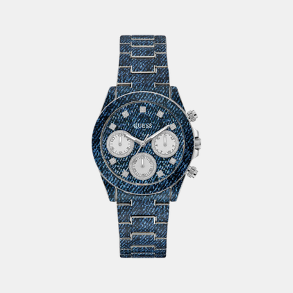 Guess Round Blue Chronograph watch