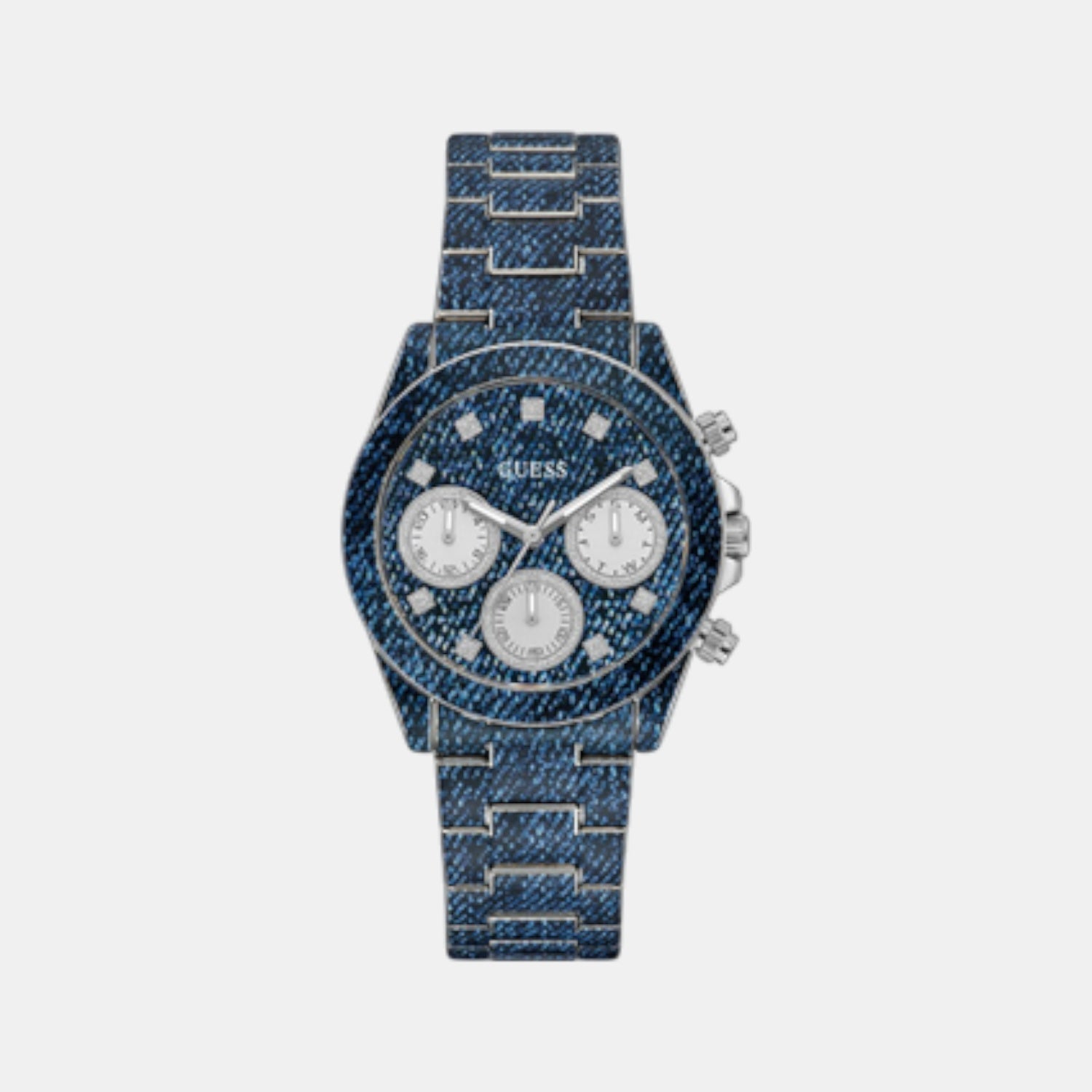 indigo Chronograph Women Quartz Blue Dial Chronograph Stainless Steel Watch GW0750L1