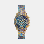 Guess Round Animal Print Chronograph watch
