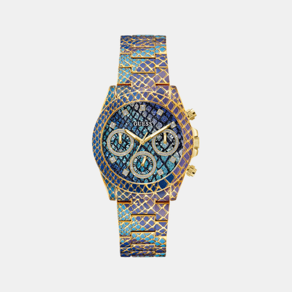 Guess Round Animal Print Chronograph watch