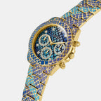 Guess Women Round Animal Print watch