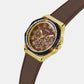 Trend Women Quartz Brown Dial Multi-Function Leather Watch GW0753L3