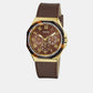 Trend Women Quartz Brown Dial Multi-Function Leather Watch GW0753L3