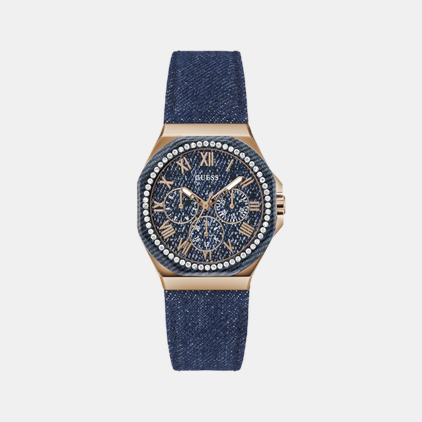 Trend Women Quartz Blue Dial Multi-Function Denim Watch GW0753L5