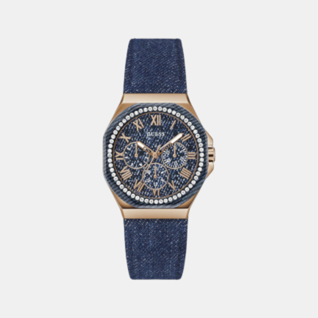 Glaze Women Quartz Blue Dial Multi-Function Denim Watch GW0753L5
