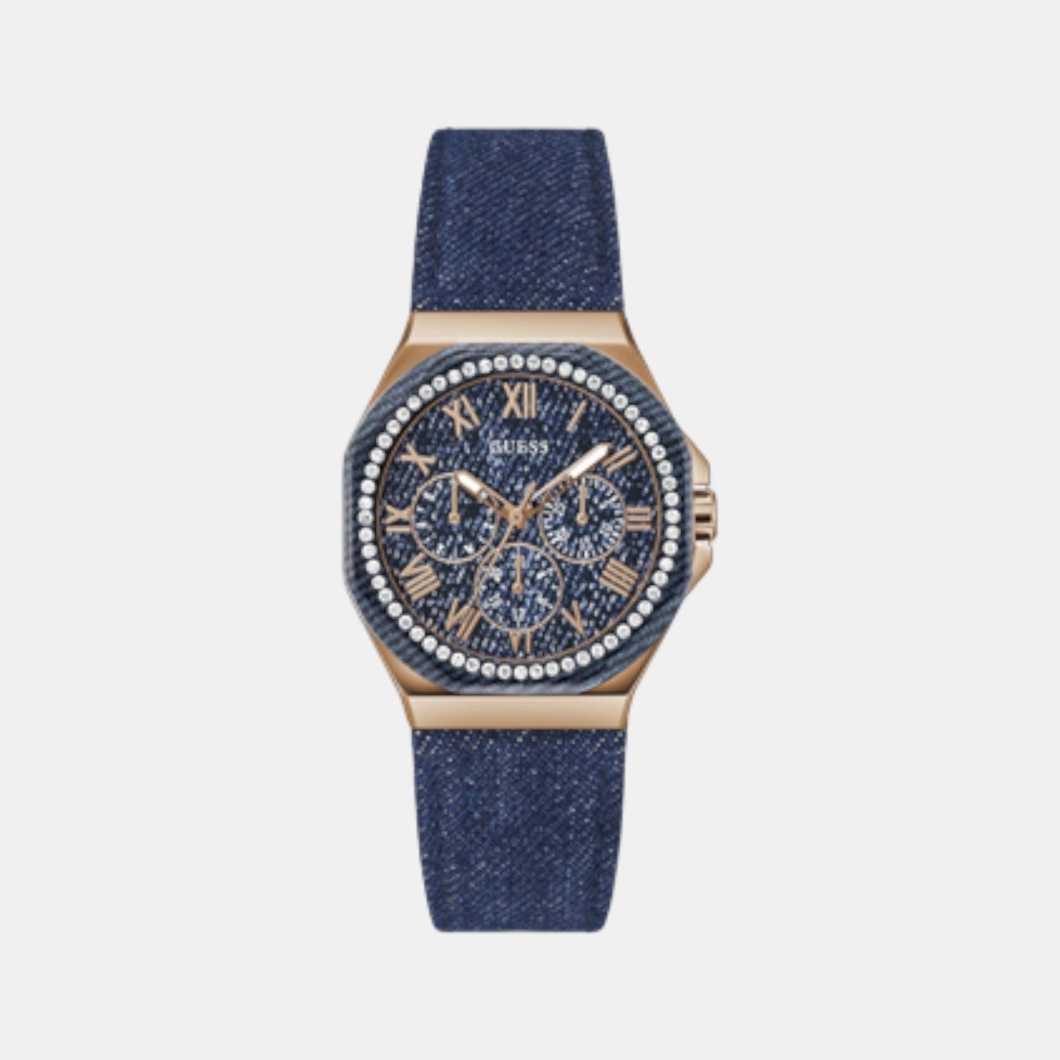 Glaze Women Quartz Blue Dial Multi-Function Denim Watch GW0753L5