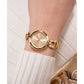 Bejeweled Women Quartz Champagne Dial Analog Recycled Steel Watch GW0759L2