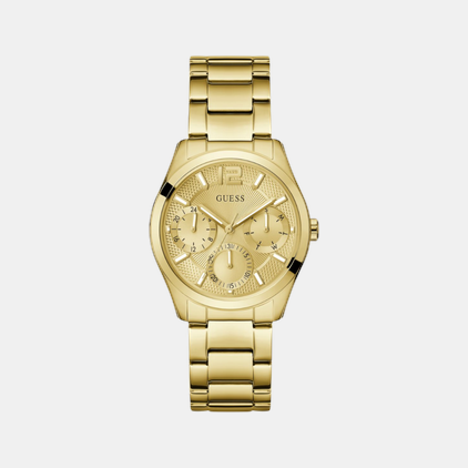 Guess Round Champagne Multi-Function watch