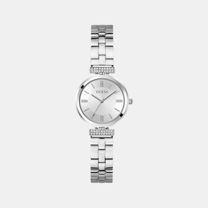 Guess Round Silver Analog watch