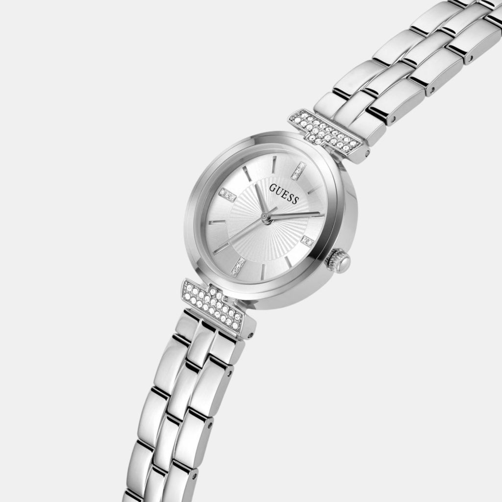 Guess Women Round Silver watch