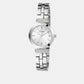 Bejeweled Women Quartz Silver Dial Analog Recycled Steel Watch GW0762L1