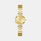 Guess Round Champagne Analog watch