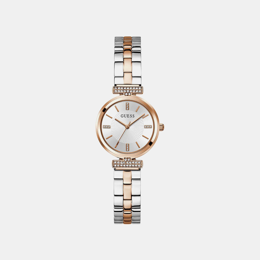 Array Women Quartz Silver Dial Analog Stainless Steel Watch GW0762L4