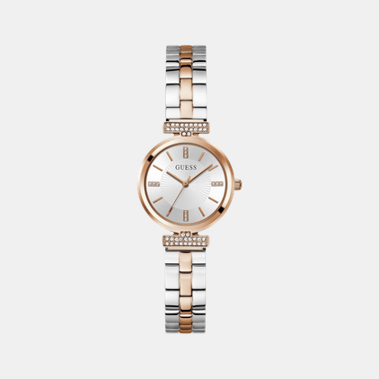 Guess Round Silver Analog watch