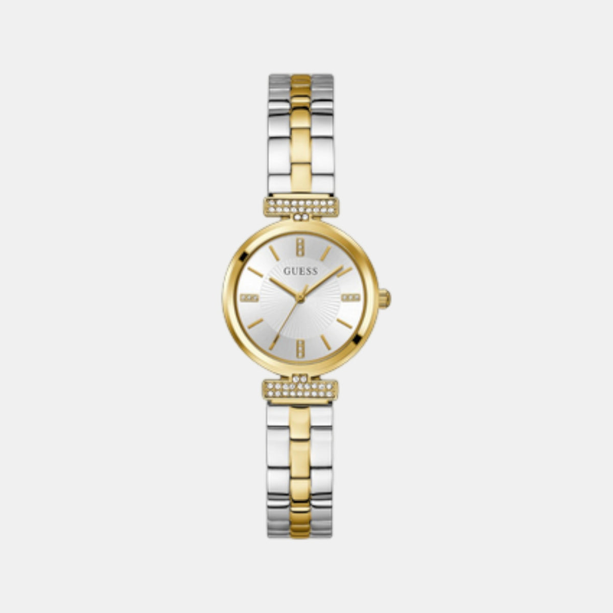 Gd Array Women Quartz Silver Dial Analog Stainless Steel Watch Gw0762L5