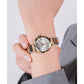 Bejeweled Women Quartz Silver Dial Analog Stainless Steel Watch GW0762L5