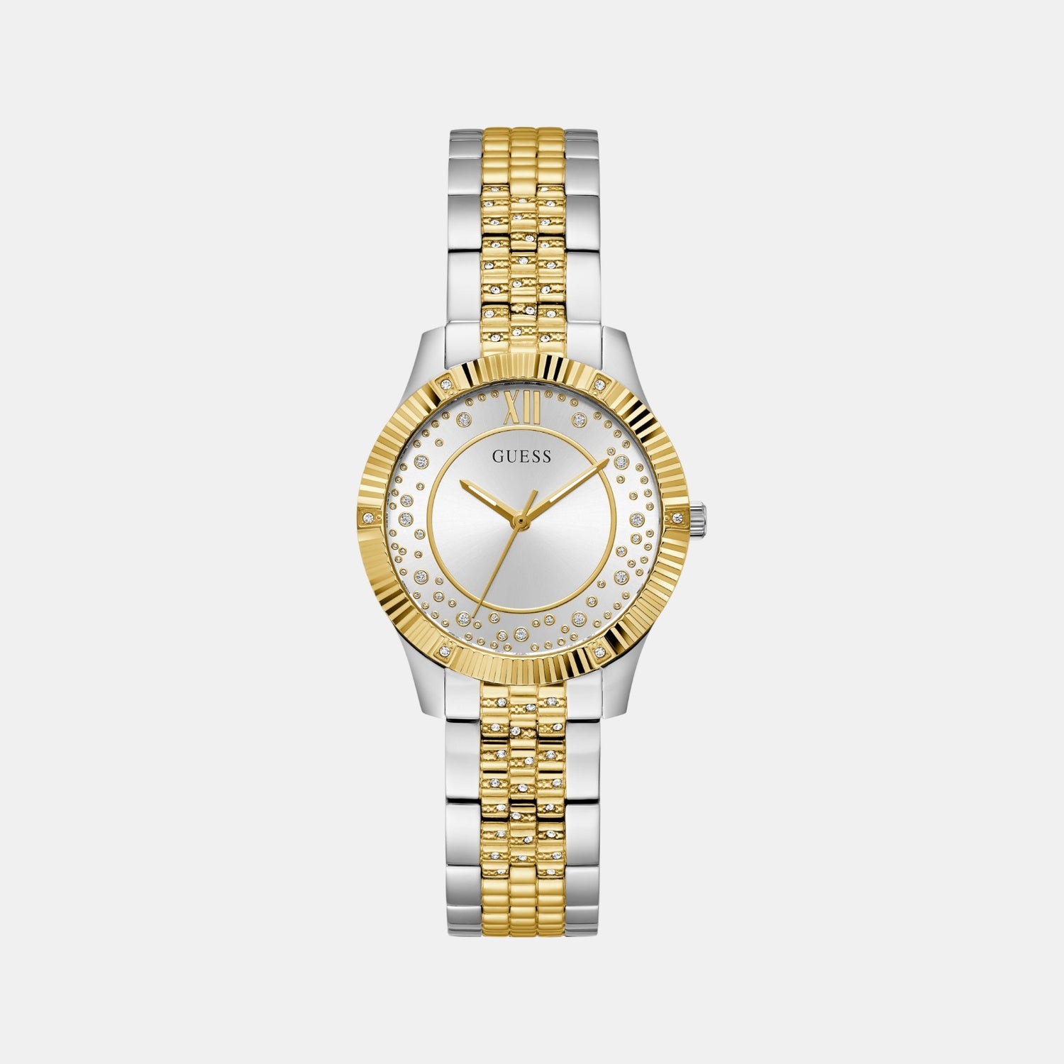 Dress Women Quartz Silver Dial Analog Stainless Steel Watch GW0765L1