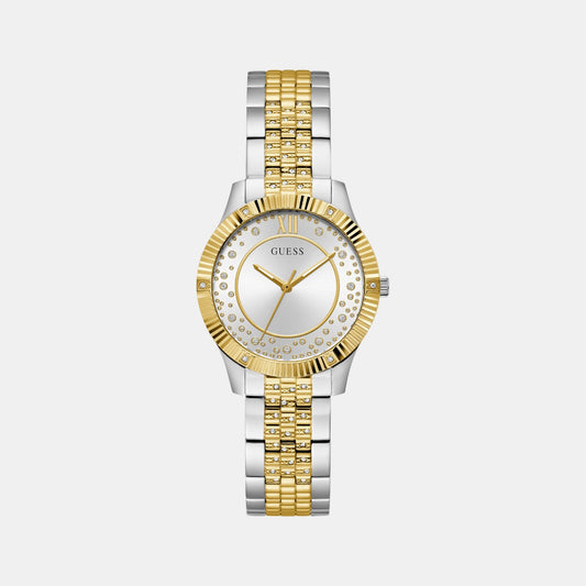 Dress Women Quartz Silver Dial Analog Stainless Steel Watch GW0765L1