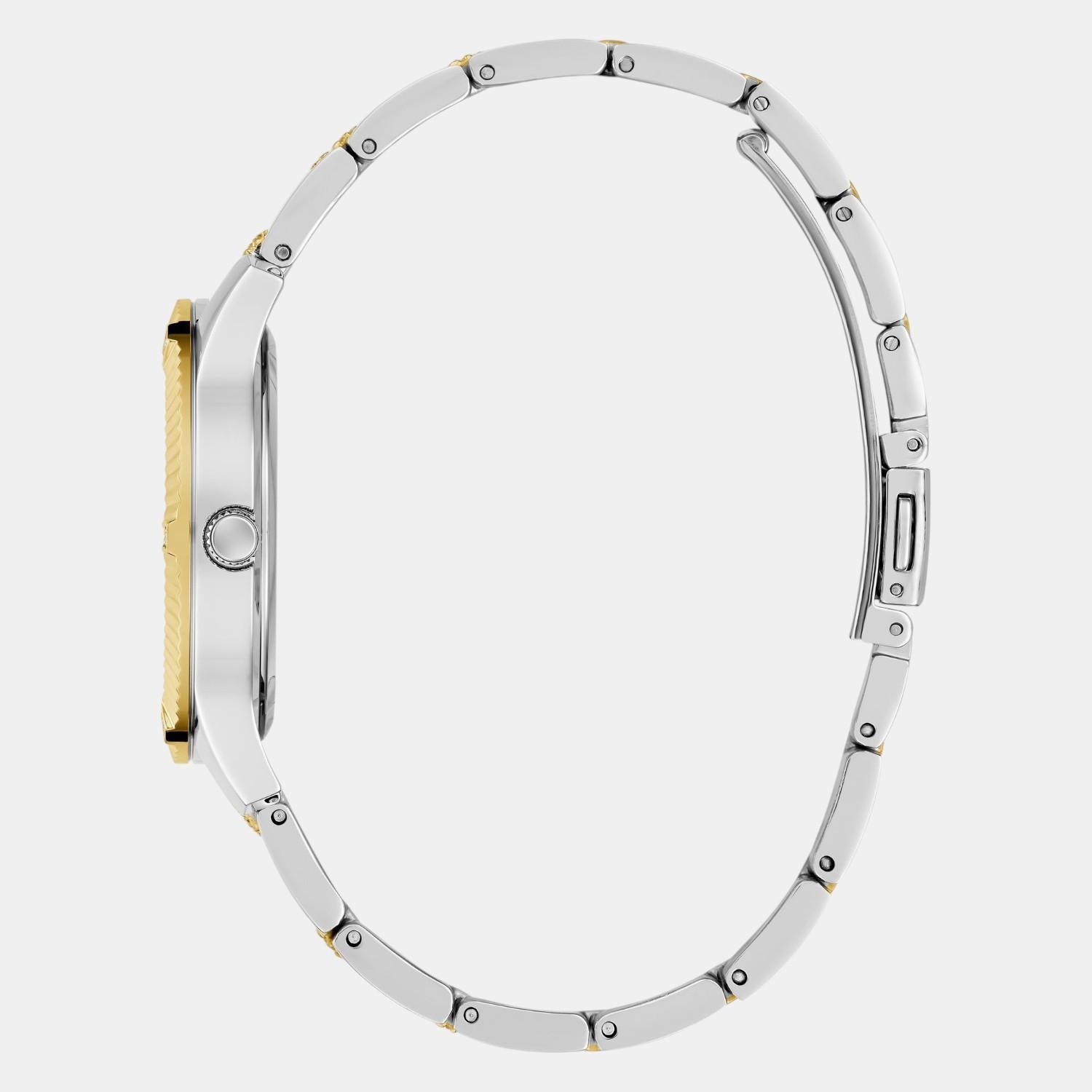 Dress Women Quartz Silver Dial Analog Stainless Steel Watch GW0765L1