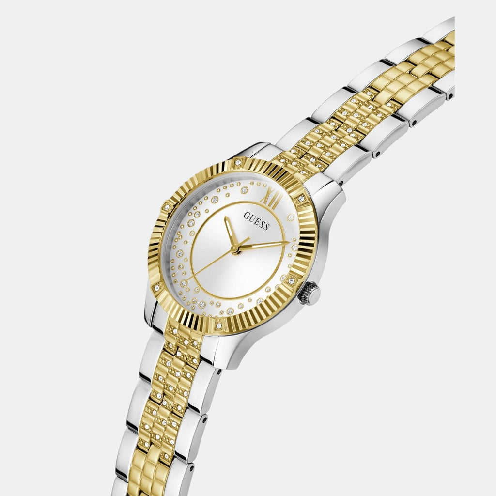 Dress Women Quartz Silver Dial Analog Stainless Steel Watch GW0765L1