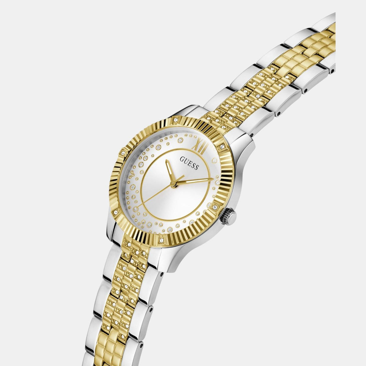 Dress Women Quartz Silver Dial Analog Stainless Steel Watch GW0765L1