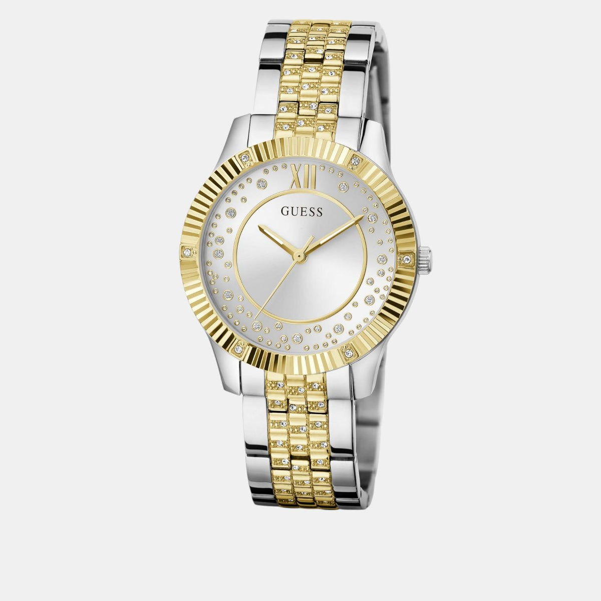 Dress Women Quartz Silver Dial Analog Stainless Steel Watch GW0765L1