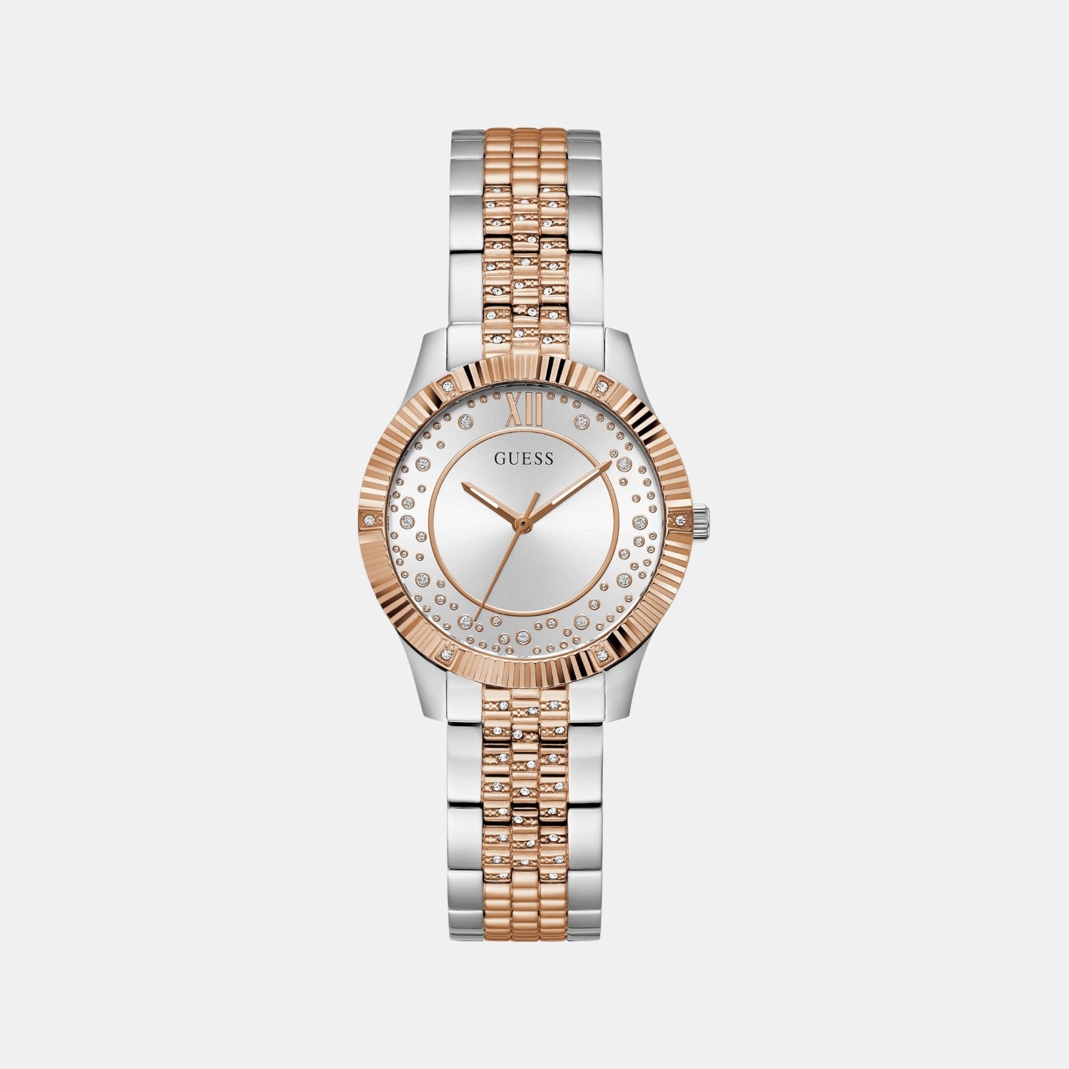 Dress Women Quartz Silver Dial Analog Stainless Steel Watch GW0765L2