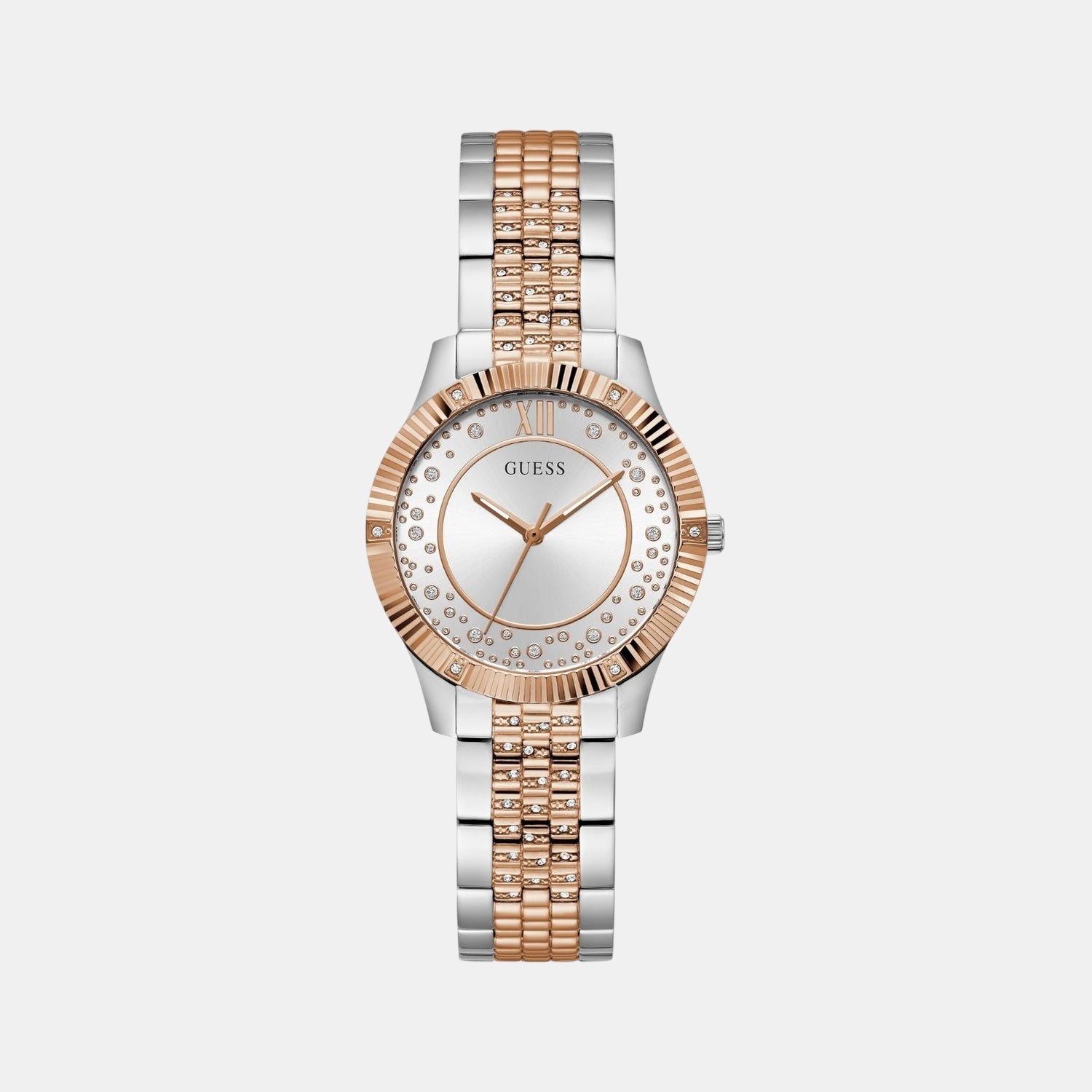 Dress Women Quartz Silver Dial Analog Stainless Steel Watch GW0765L2