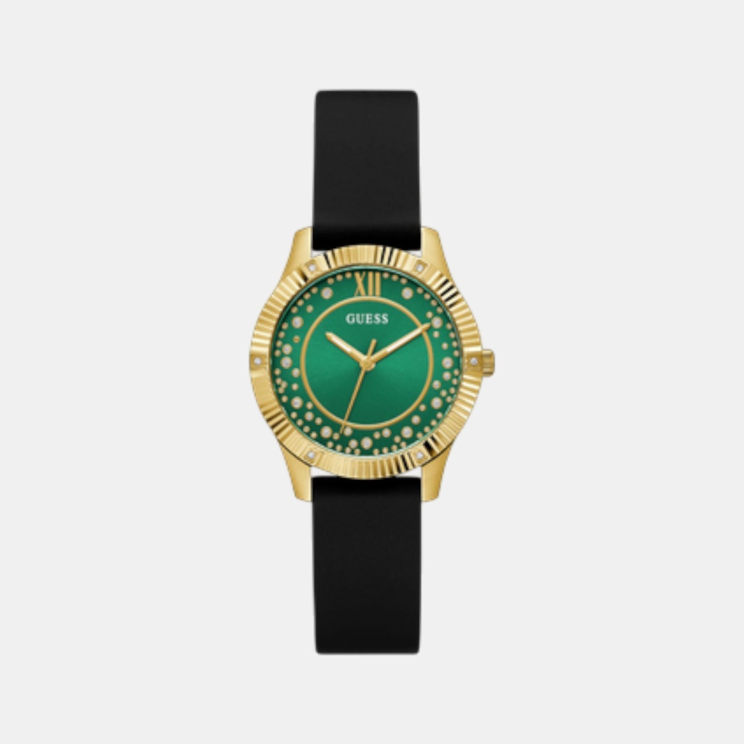 Starstruck Women Quartz Green Dial Analog Silicone Watch GW0766L3