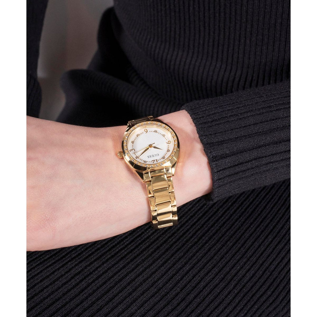 Guess 30 mm Gold Quartz watch