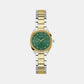 Dress Women Quartz Green Dial Analog Stainless Steel Watch GW0767L4