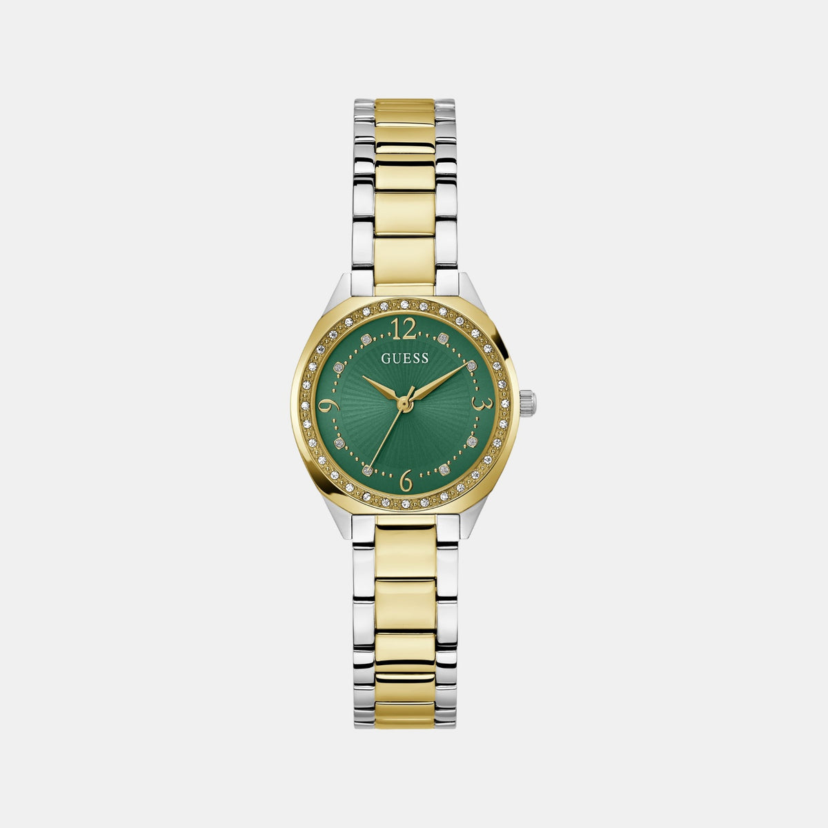 Gd Charlotte Women Quartz Green Dial Analog Stainless Steel Watch Gw0767L4