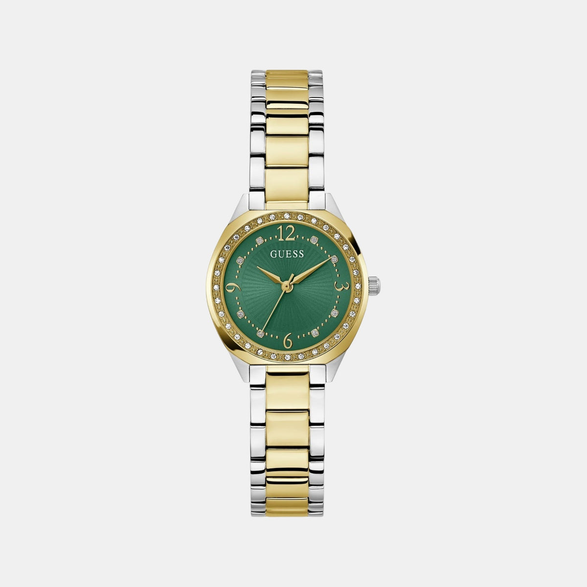 Gd Charlotte Women Quartz Green Dial Analog Stainless Steel Watch Gw0767L4