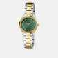 Dress Women Quartz Green Dial Analog Stainless Steel Watch GW0767L4