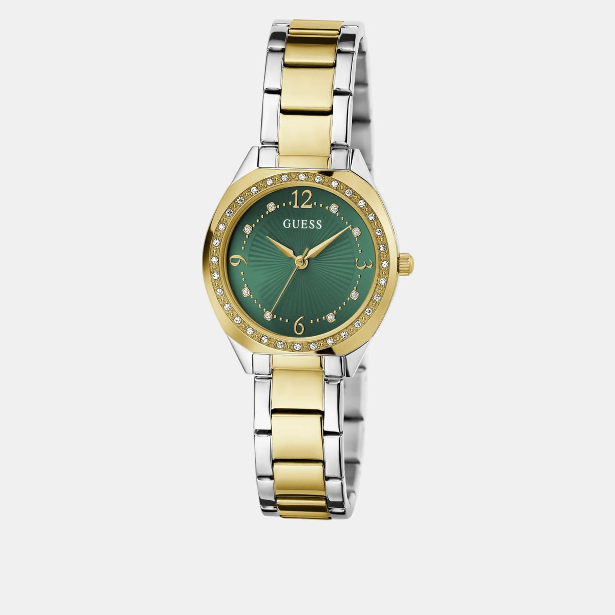 Gd Charlotte Women Quartz Green Dial Analog Stainless Steel Watch Gw0767L4