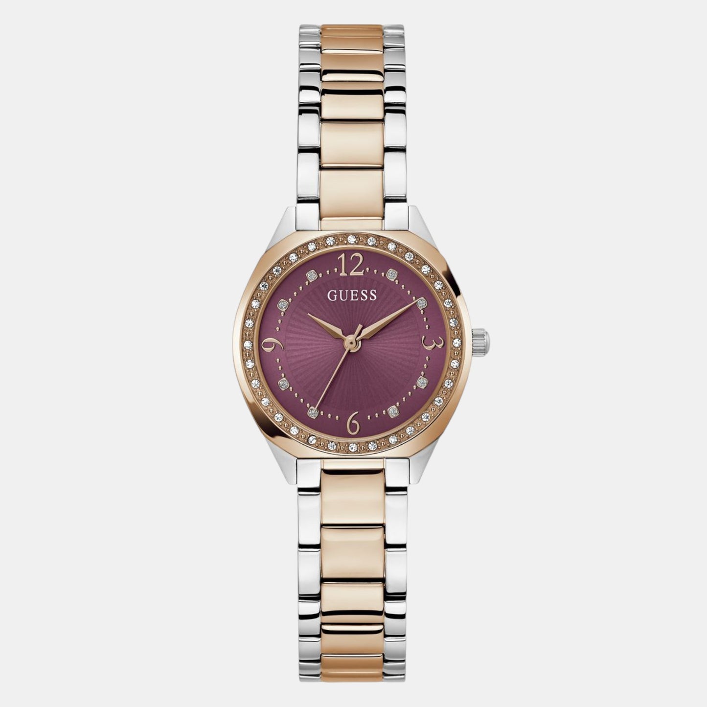 Dress Women Quartz Purple Dial Analog Recycled Steel Watch GW0767L5