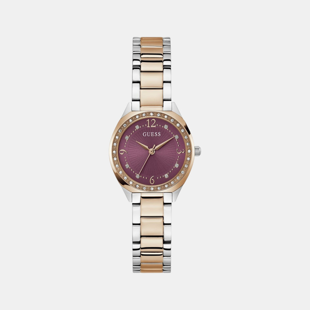 Gd Charlotte Women Quartz Purple Dial Analog Stainless Steel GW0767L5