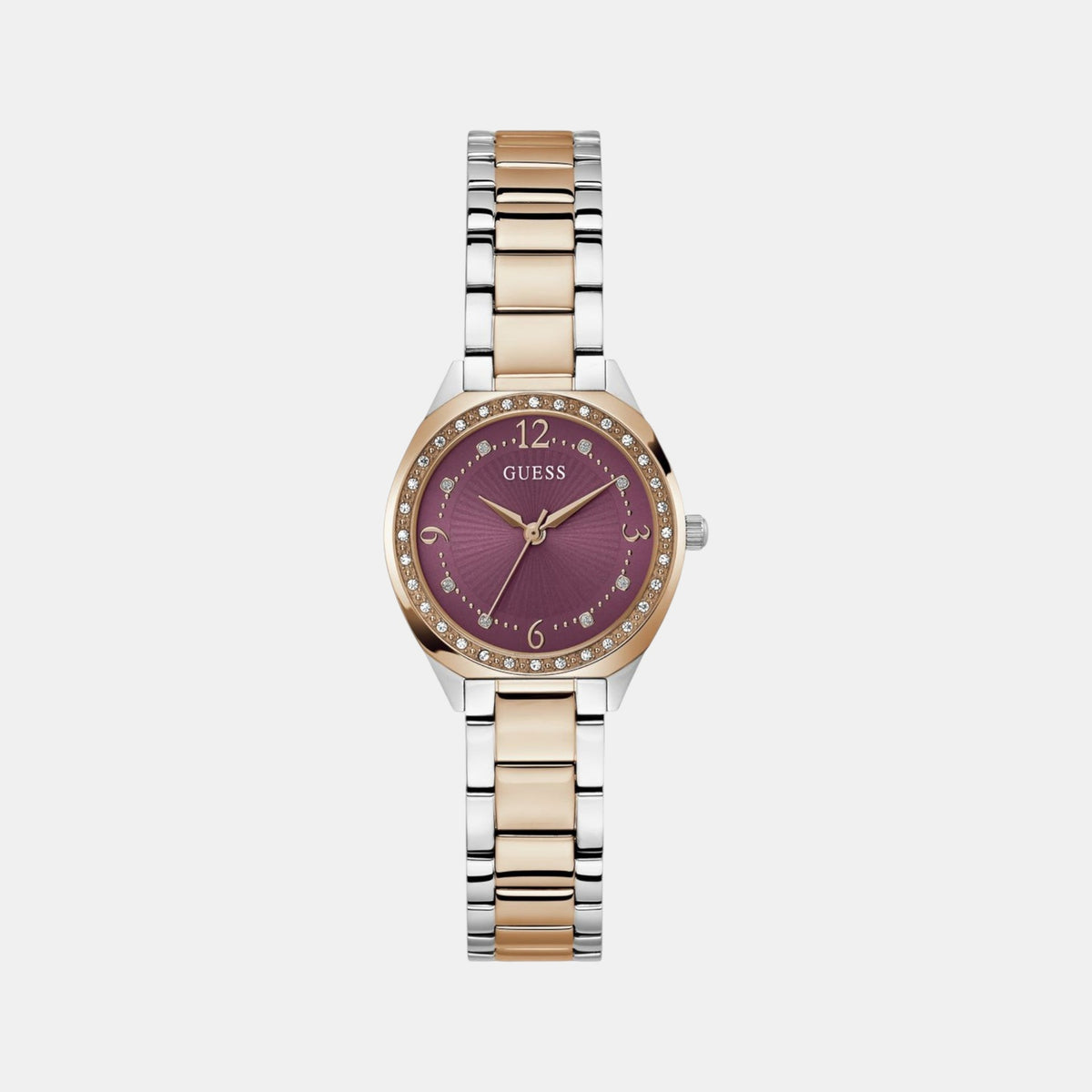 Gd Charlotte Women Quartz Purple Dial Analog Stainless Steel Watch Gw0767L5