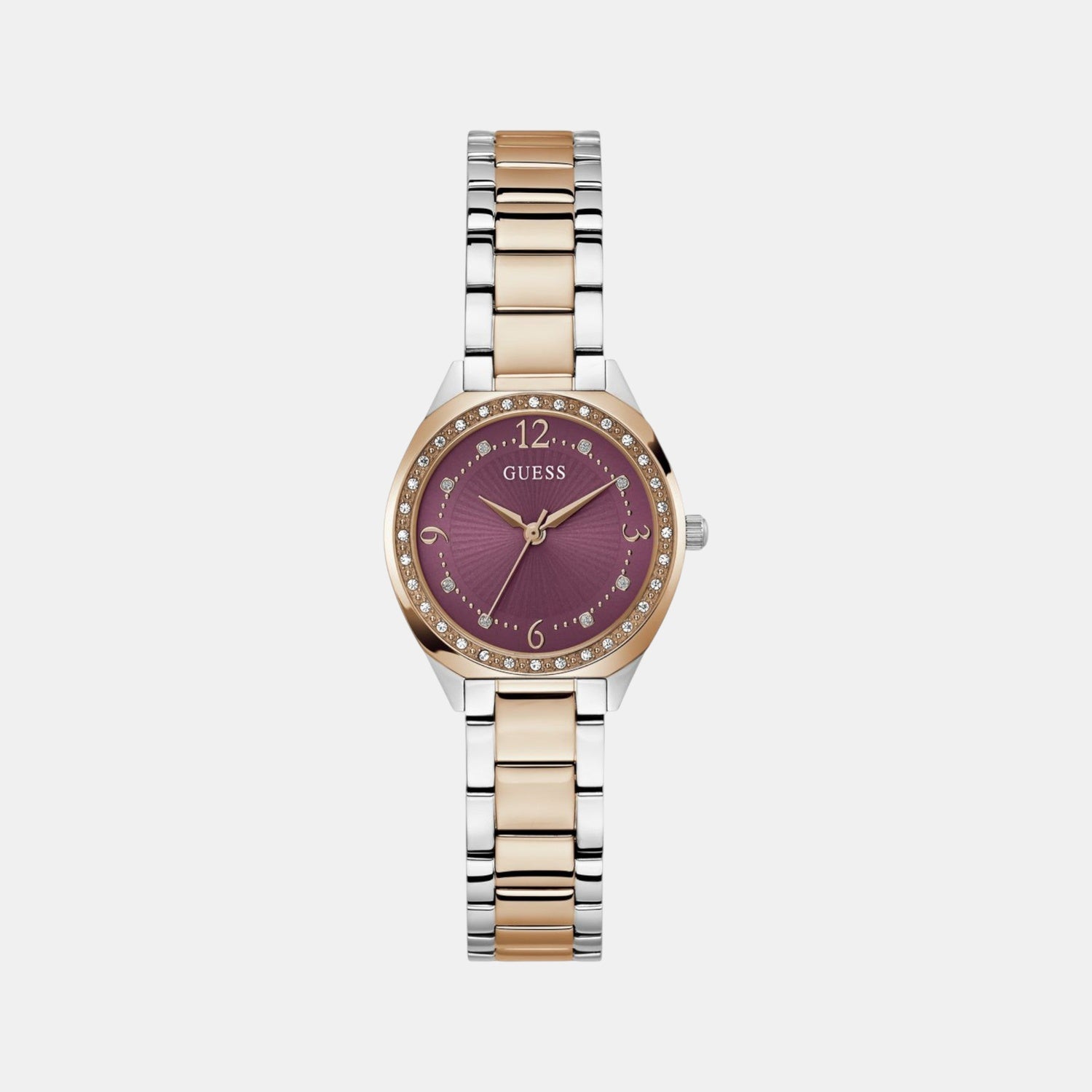 Gd Charlotte Women Quartz Purple Dial Analog Stainless Steel GW0767L5