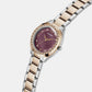 Dress Women Quartz Purple Dial Analog Recycled Steel Watch GW0767L5