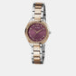 Dress Women Quartz Purple Dial Analog Recycled Steel Watch GW0767L5