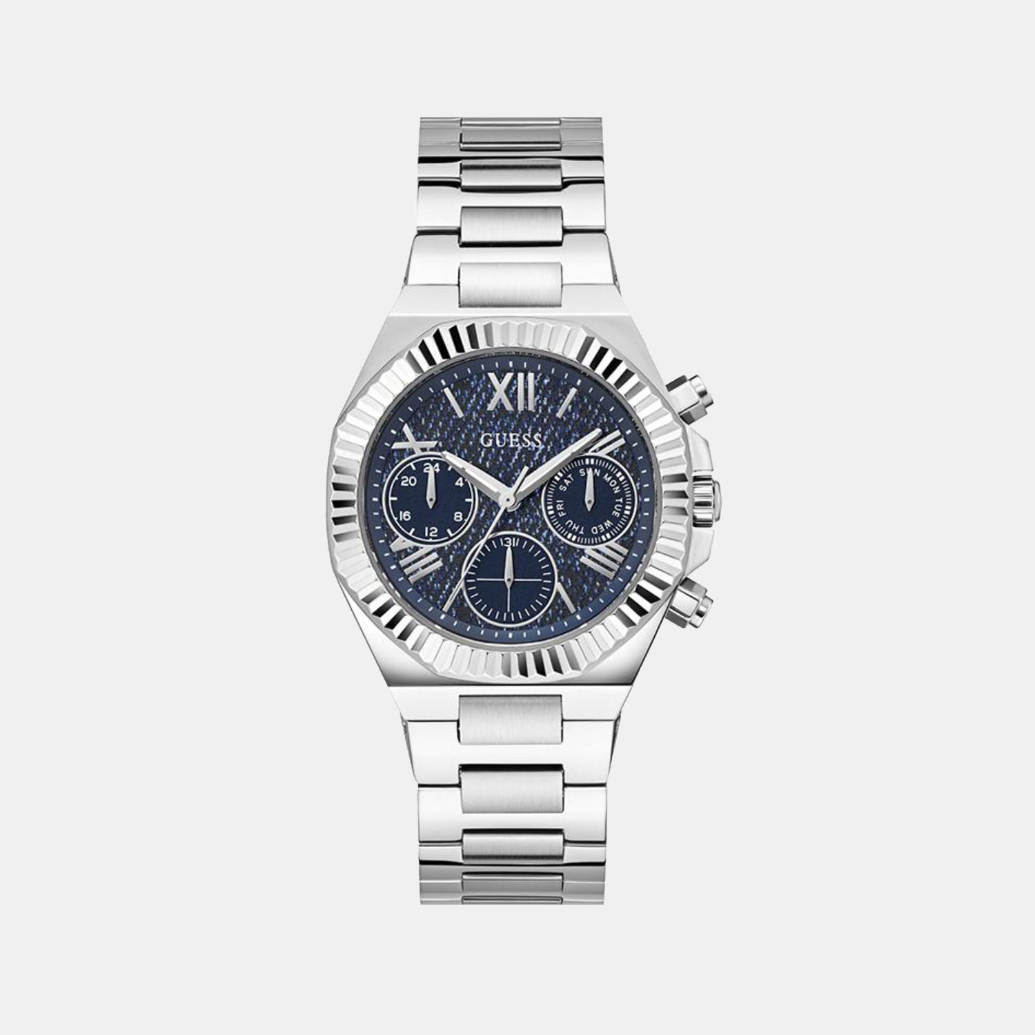 Guess Dress Women Quartz Blue Dial Chronograph Stainless Steel Watch GW0769L1