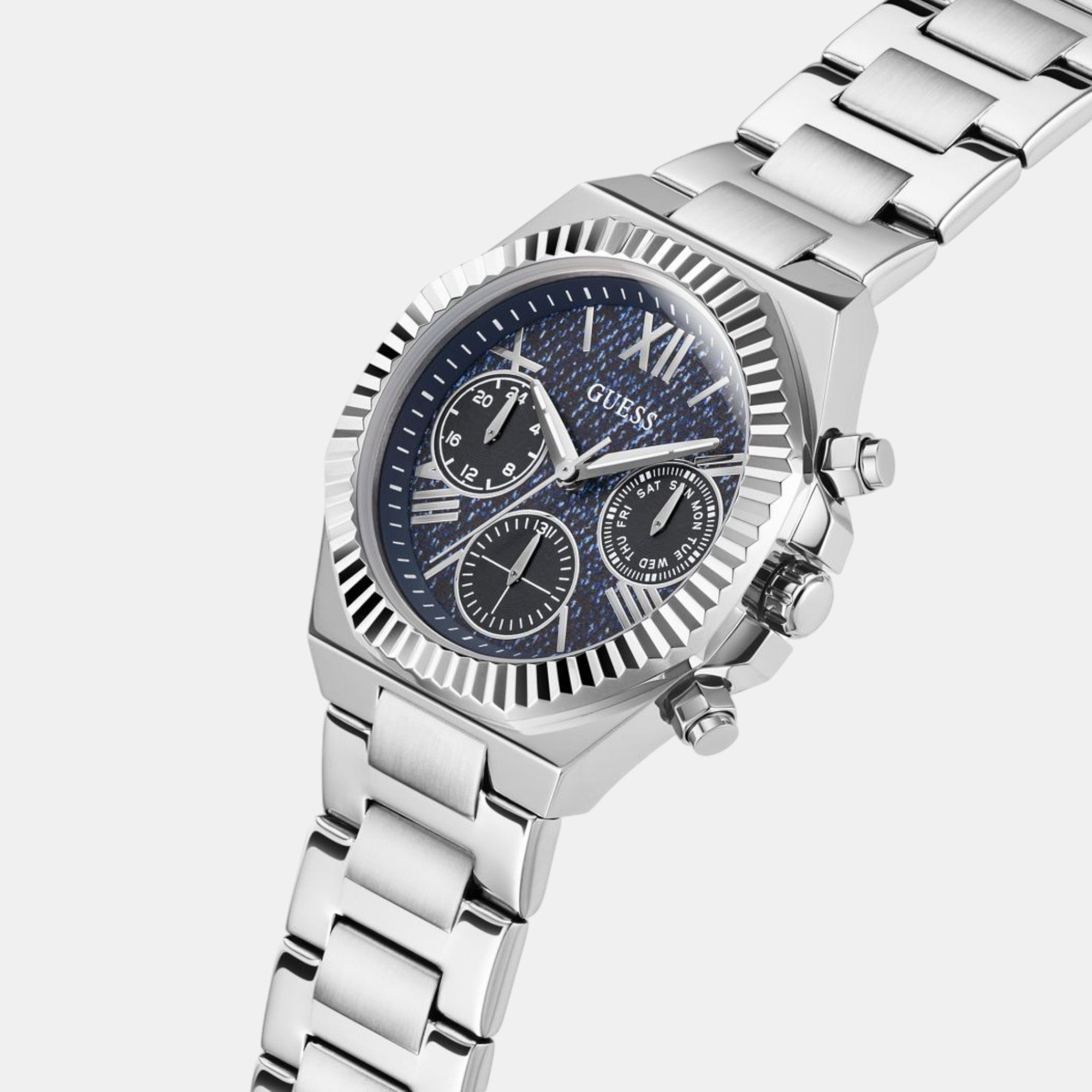 Guess Women Round Blue watch