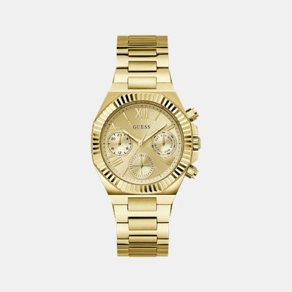 Guess Round Champagne Chronograph watch