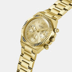 Guess Women Round Champagne watch
