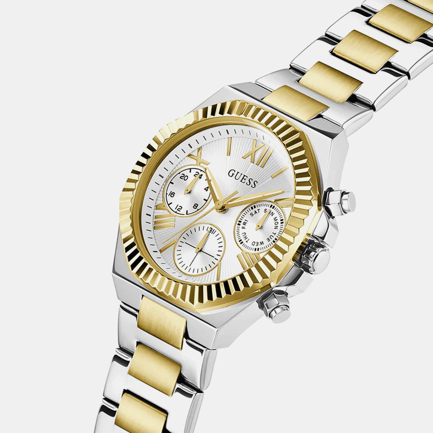 Equality Women Quartz Silver Dial Chronograph Stainless Steel Watch GW0769L3