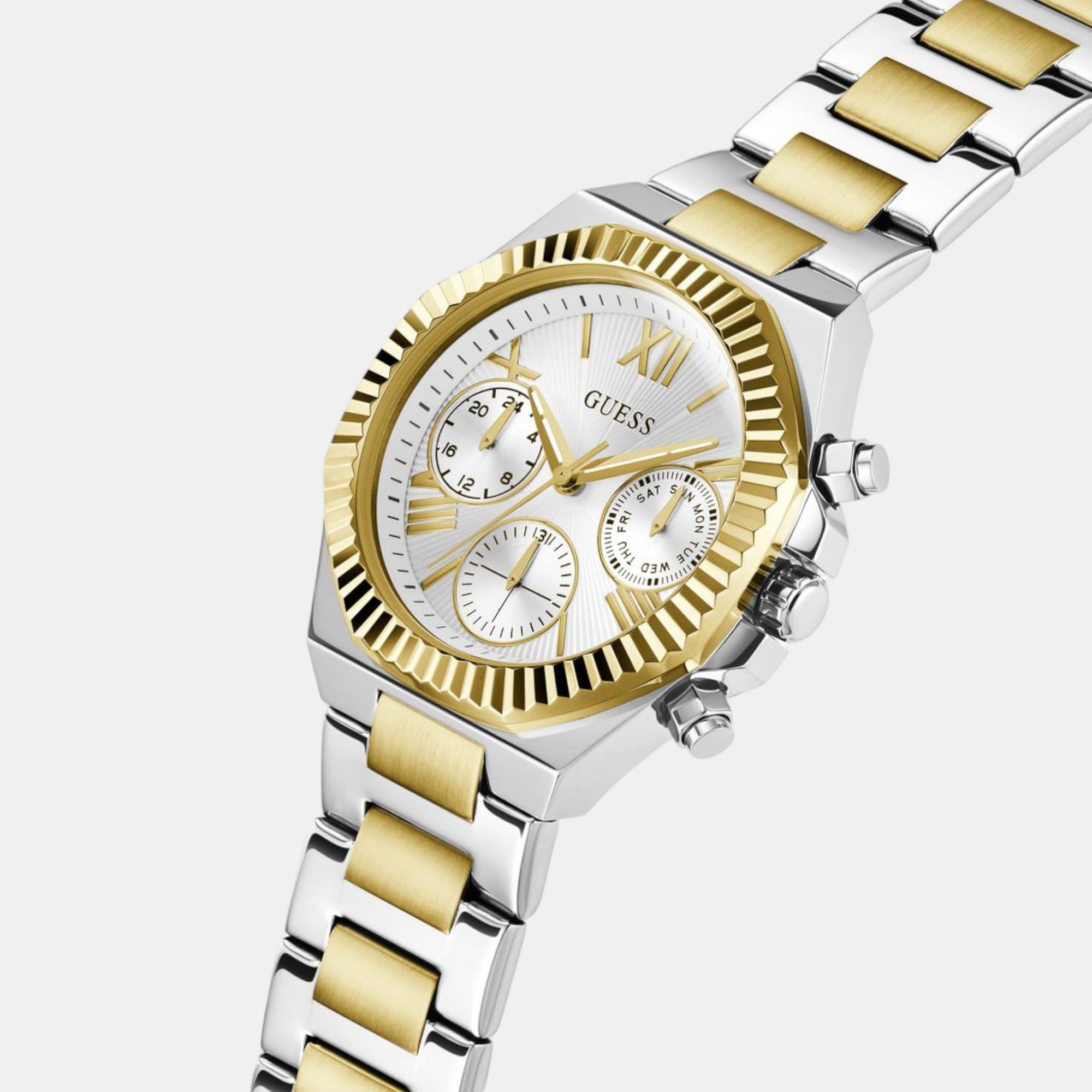 Guess Women Round Silver watch